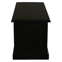 Martynas Mahogany Wood Storage Ottoman